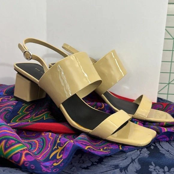 Via Spiga Forte Floating Illusion Block Heel Sandal Italy 8.5 - Picture 2 of 12